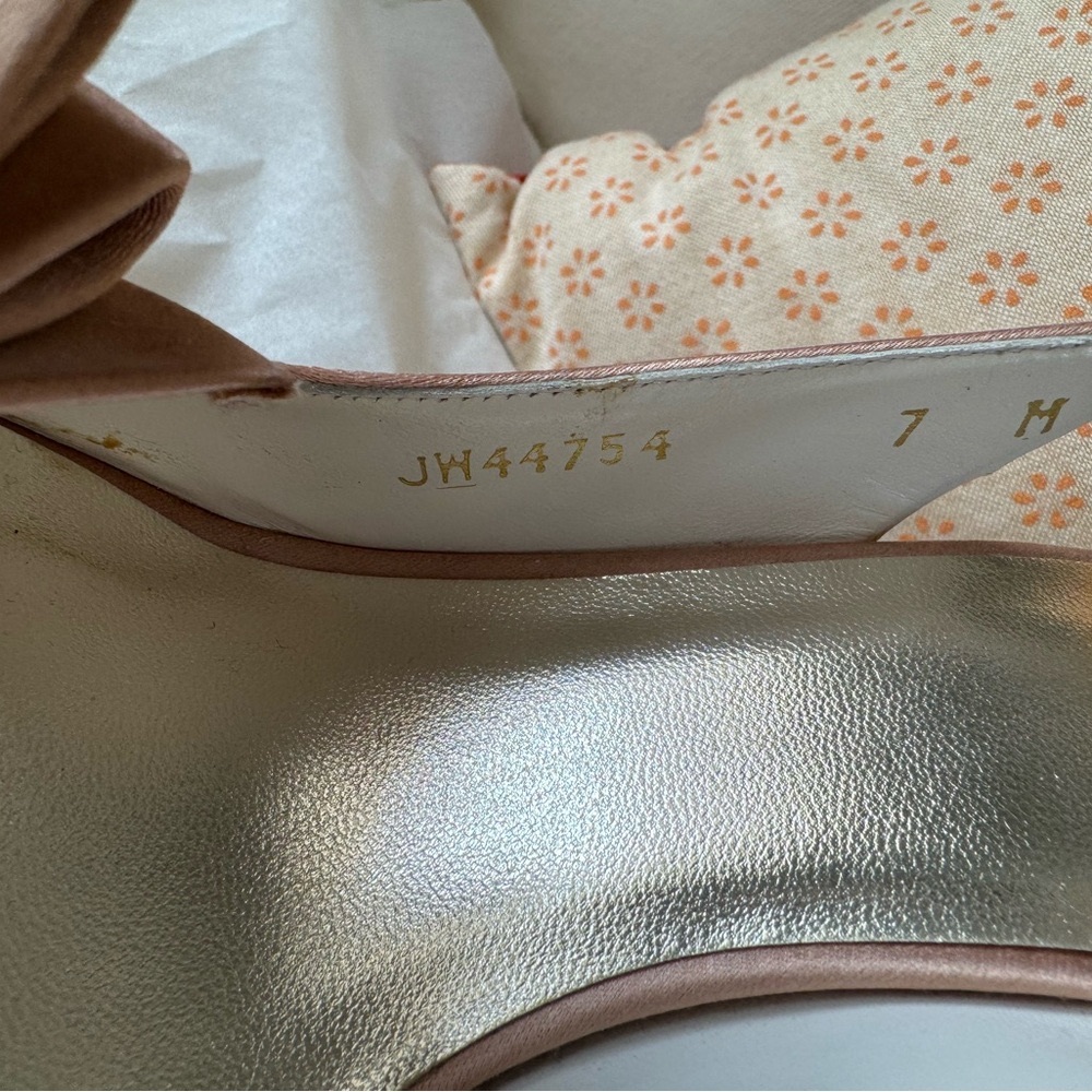 Stuart Weitzman Bow Rose Gold Special Occassion Slingback Heels🇪🇸made in Spain🇪🇸 - Picture 6 of 16